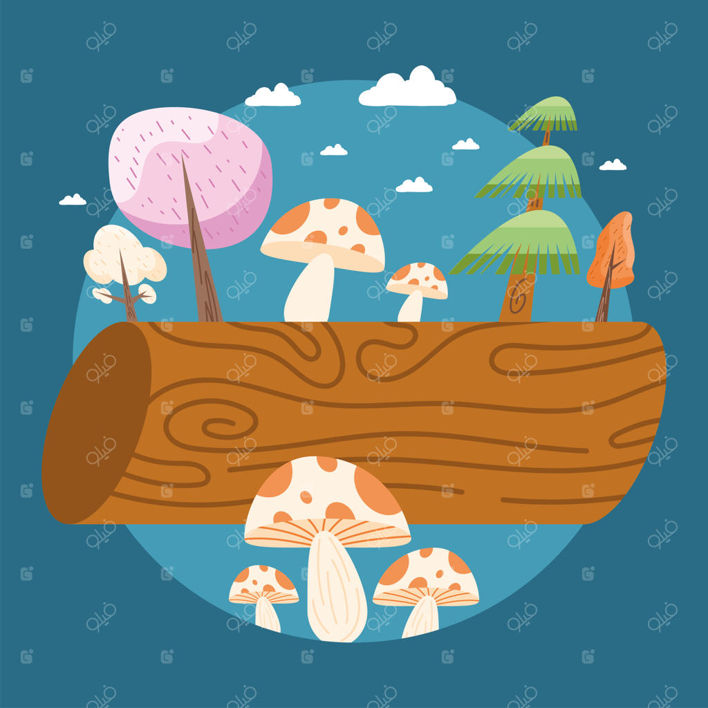 قارچ‌ها و درختان در تنه درختان