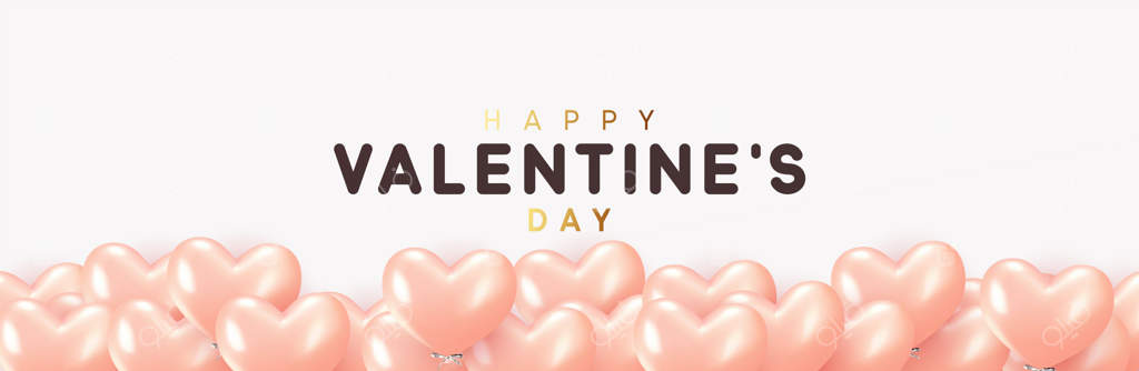 روز ولنتاین مبارک، پس‌زمینه با بادکنک‌های قلب شکل صورتی. تصویر وکتور