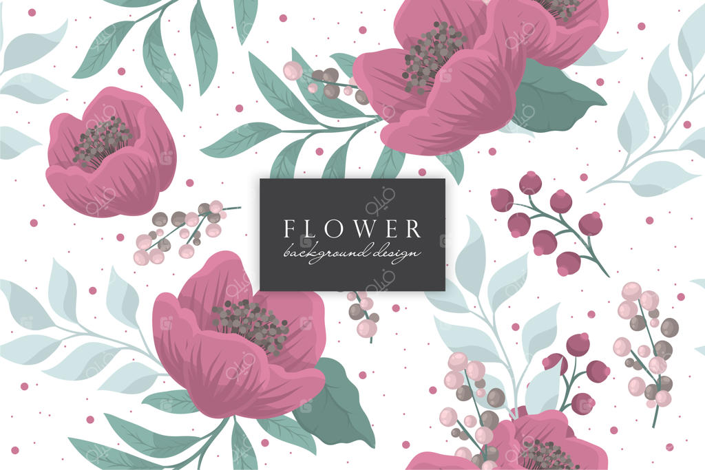 پترن گلدار یکپارچه در وکتور: پترن کاغذدیواری