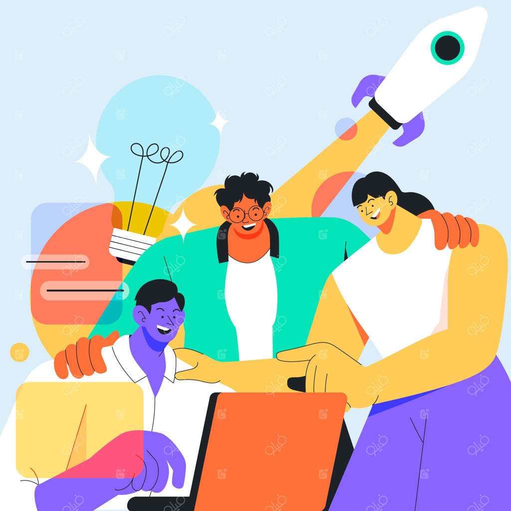 تصویرسازی دستی از استارتاپ