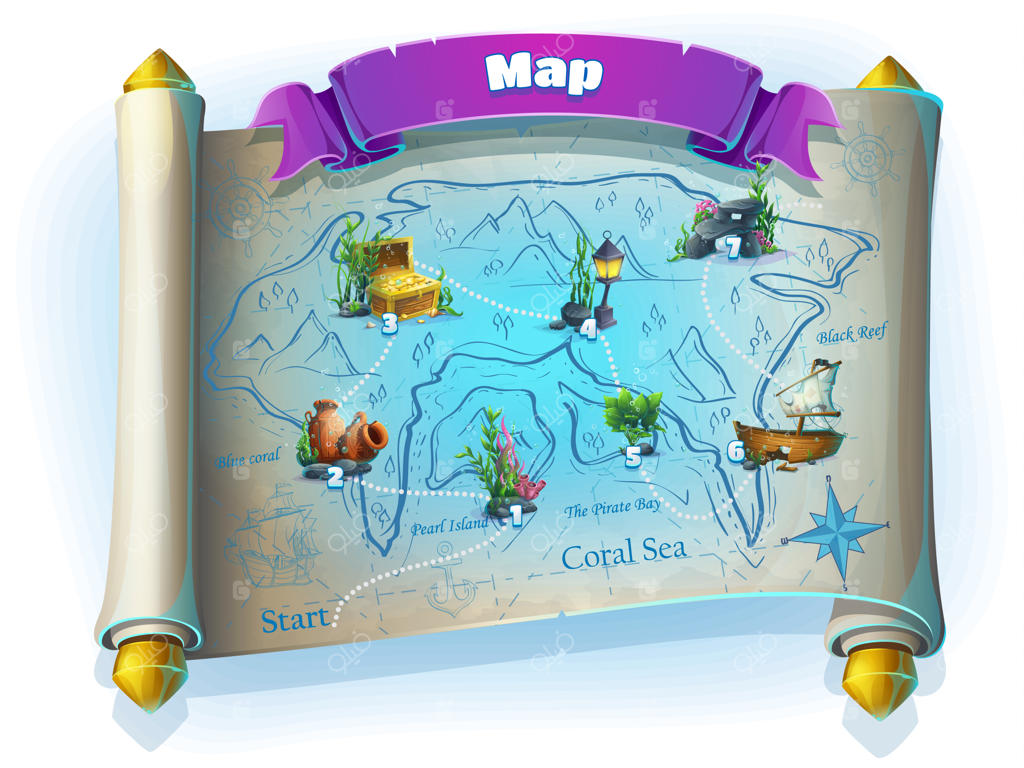 تصویرسازی زمین بازی ویرانه‌های آتلانتیس