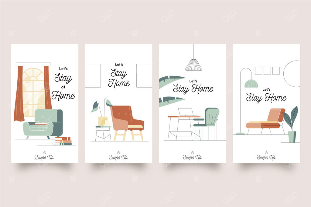 رویدادهای استوری اینستاگرام از خانه