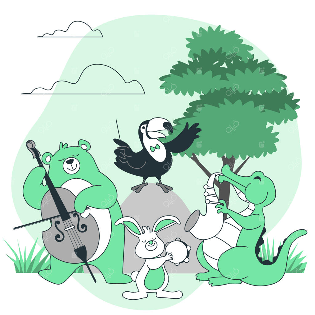 تصویرسازی مفهومی ارکستر حیوانات