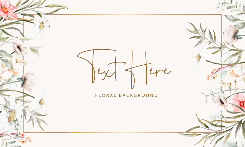 طرح پس‌زمینه آبرنگی گل‌های کوچک و شیک