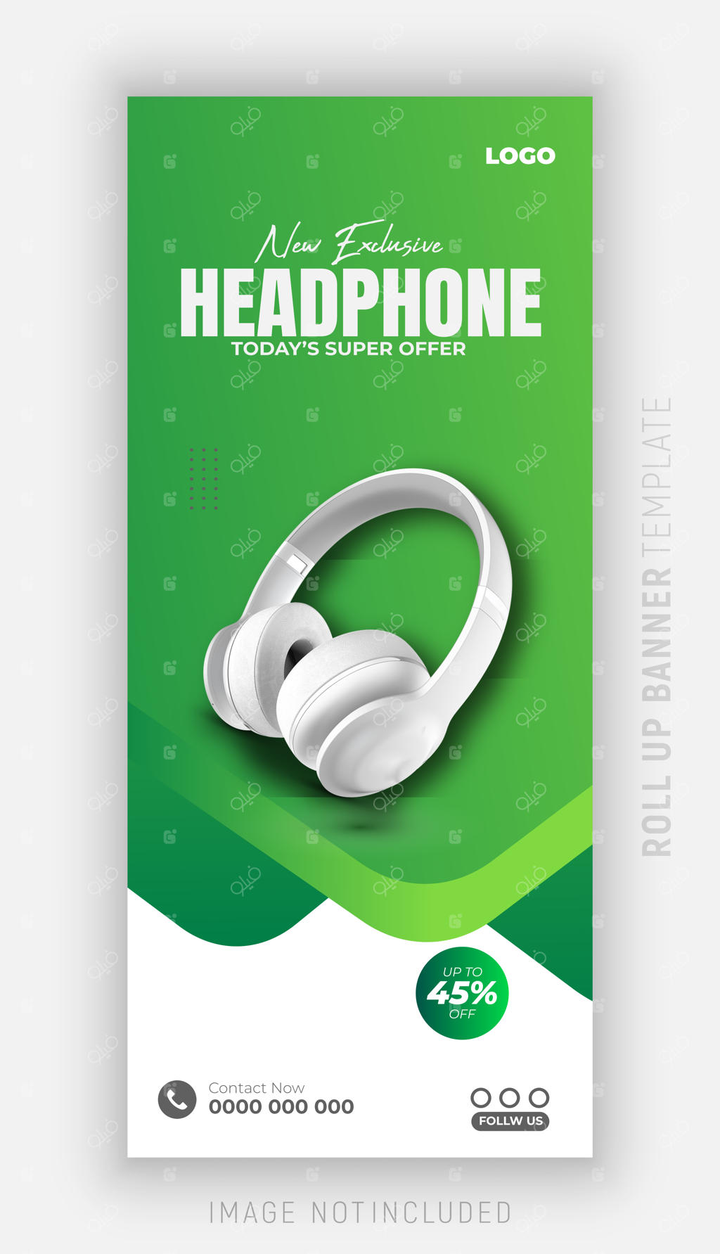 جعبه سبز و سفید هدفون