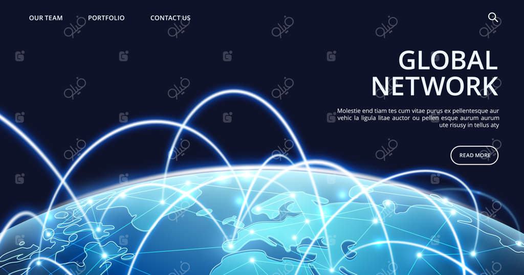 قالب صفحه فرود شبکه جهانی