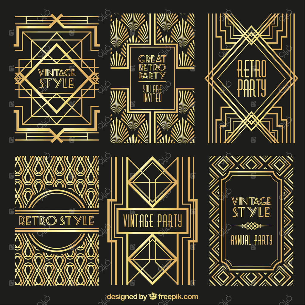 پوسترهای رترو طلایی