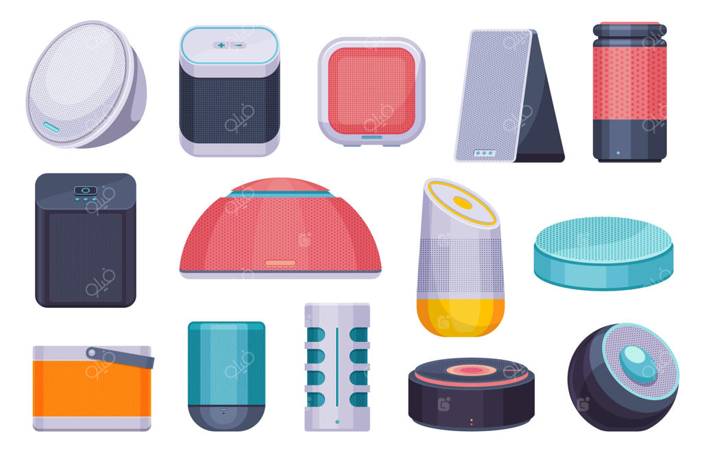 دستگاه تکنولوژی بلندگوی هوشمند با دستیار صوتی و رابط کنترل بی‌سیم اینترنت - سیستم صوتی خانگی قابل حمل