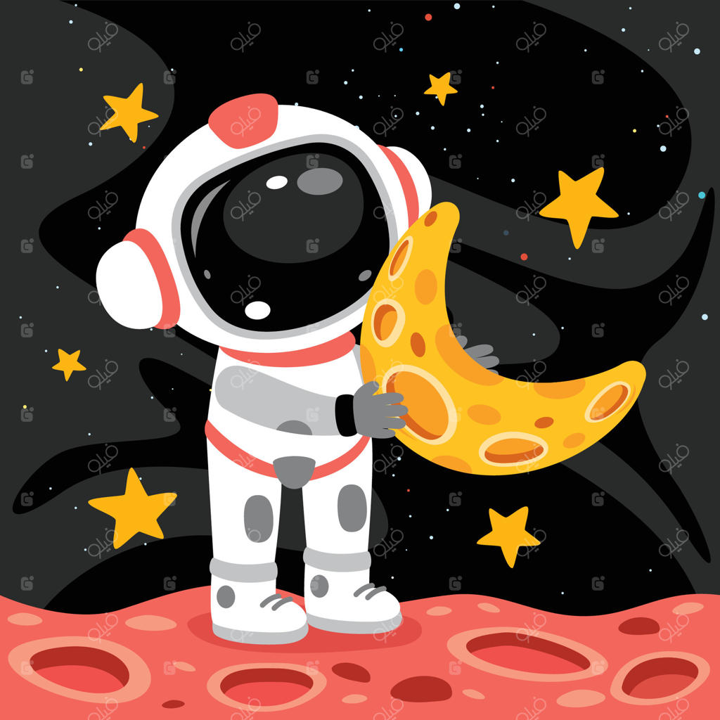 طرح مفهومی فضا با فضانورد