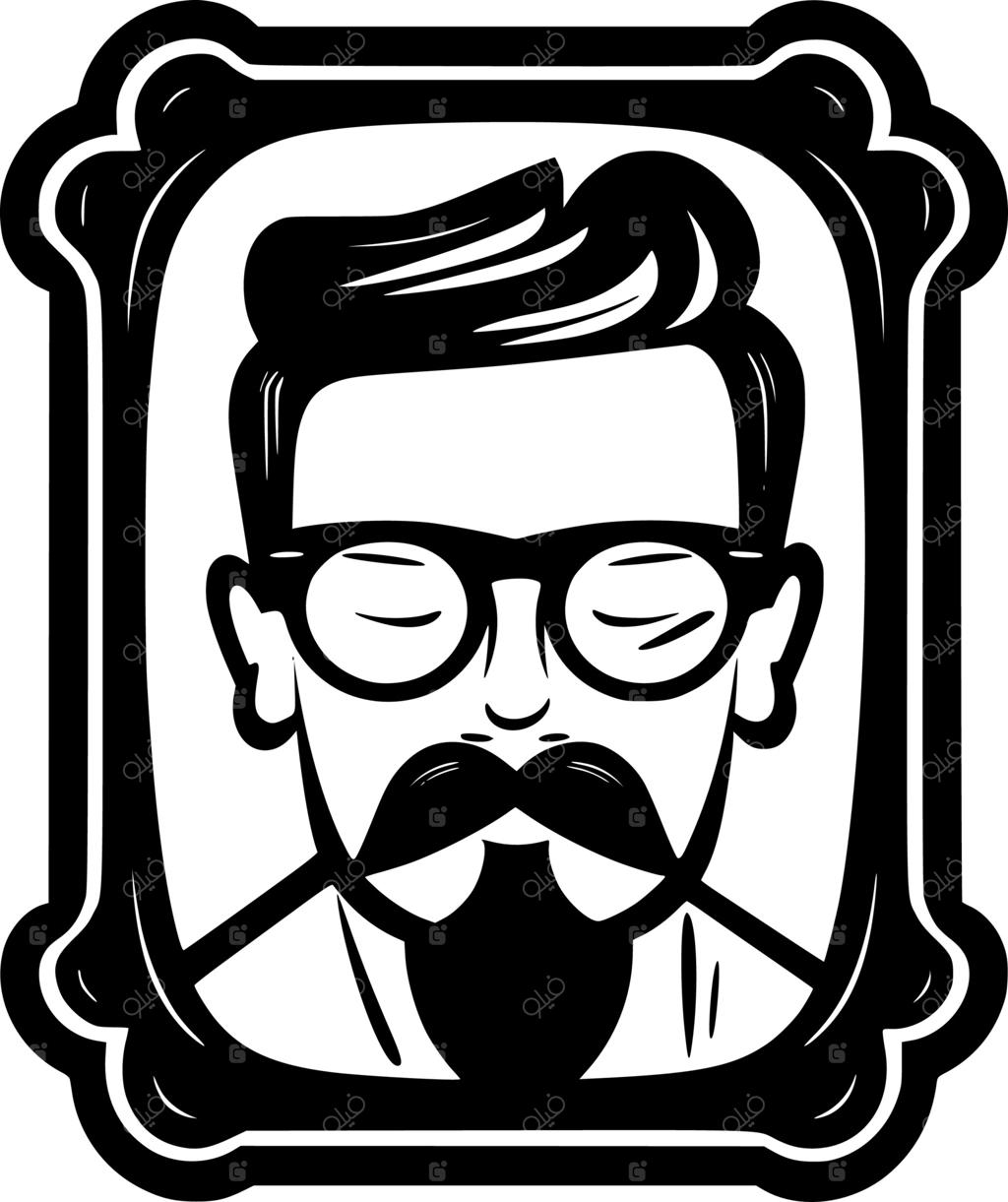 قاب عکس، تصویر برداری سیاه و سفید