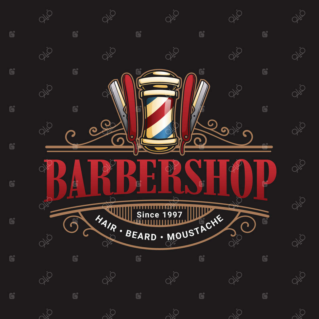 لوگوی آرایشگاه با طراحی گرادینت