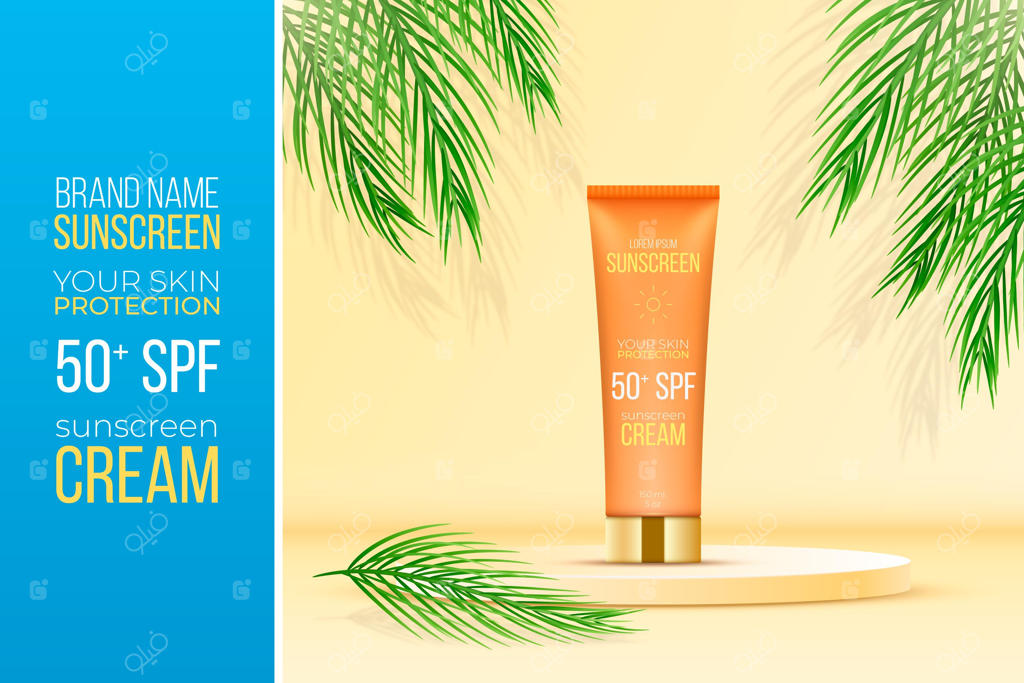 تبلیغ بطری کرم ضد آفتاب