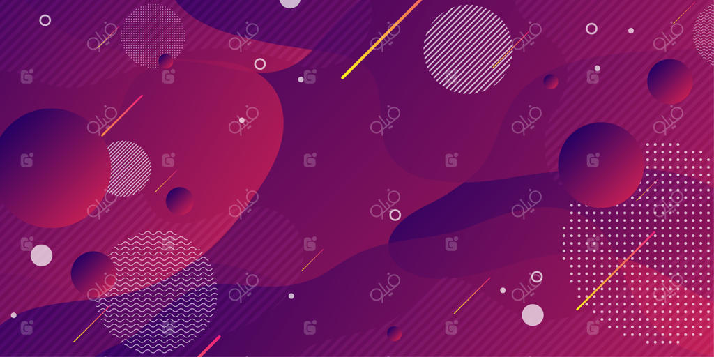 پس‌زمینه رنگارنگ با اجزا و تناسبات در فرمی سیال، موج‌دار و گرادینت رنگی