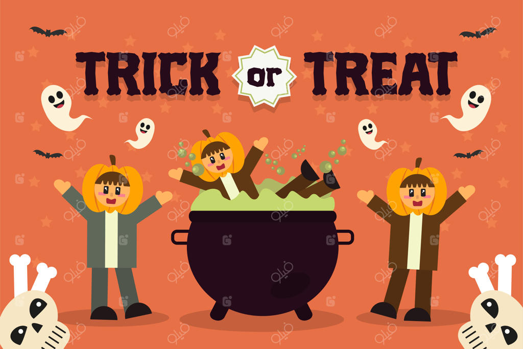 قالب گرافیکی هالووین: زیبا و ساده، قابل ویرایش آسان