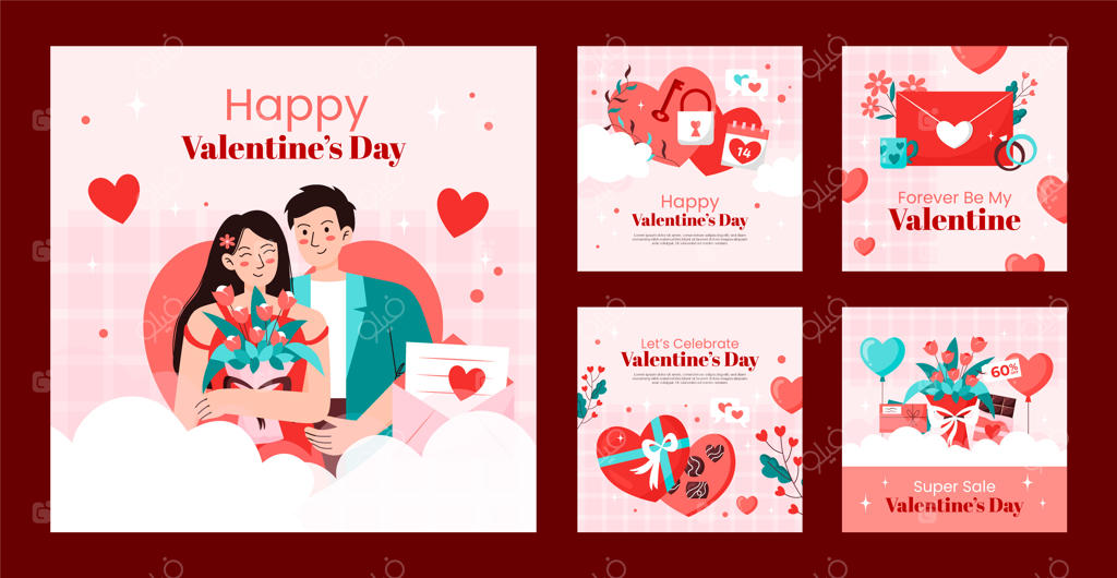 مجموعه‌ای از پست‌های اینستاگرام برای روز ولنتاین