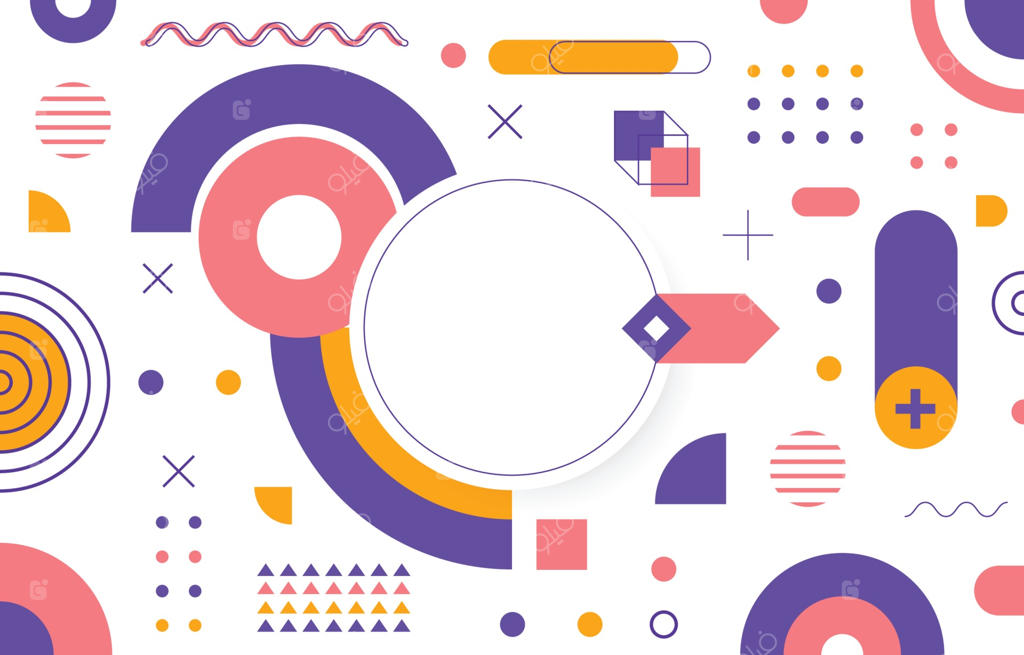 پس‌زمینه تخت و انتزاعی هندسی