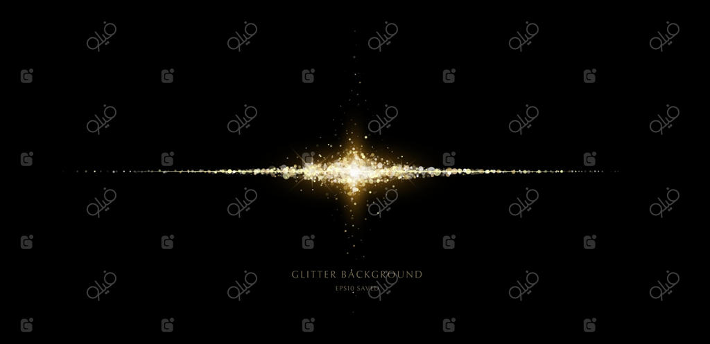 زمینه براق، نور طلایی شکوهمند ستاره‌پاش