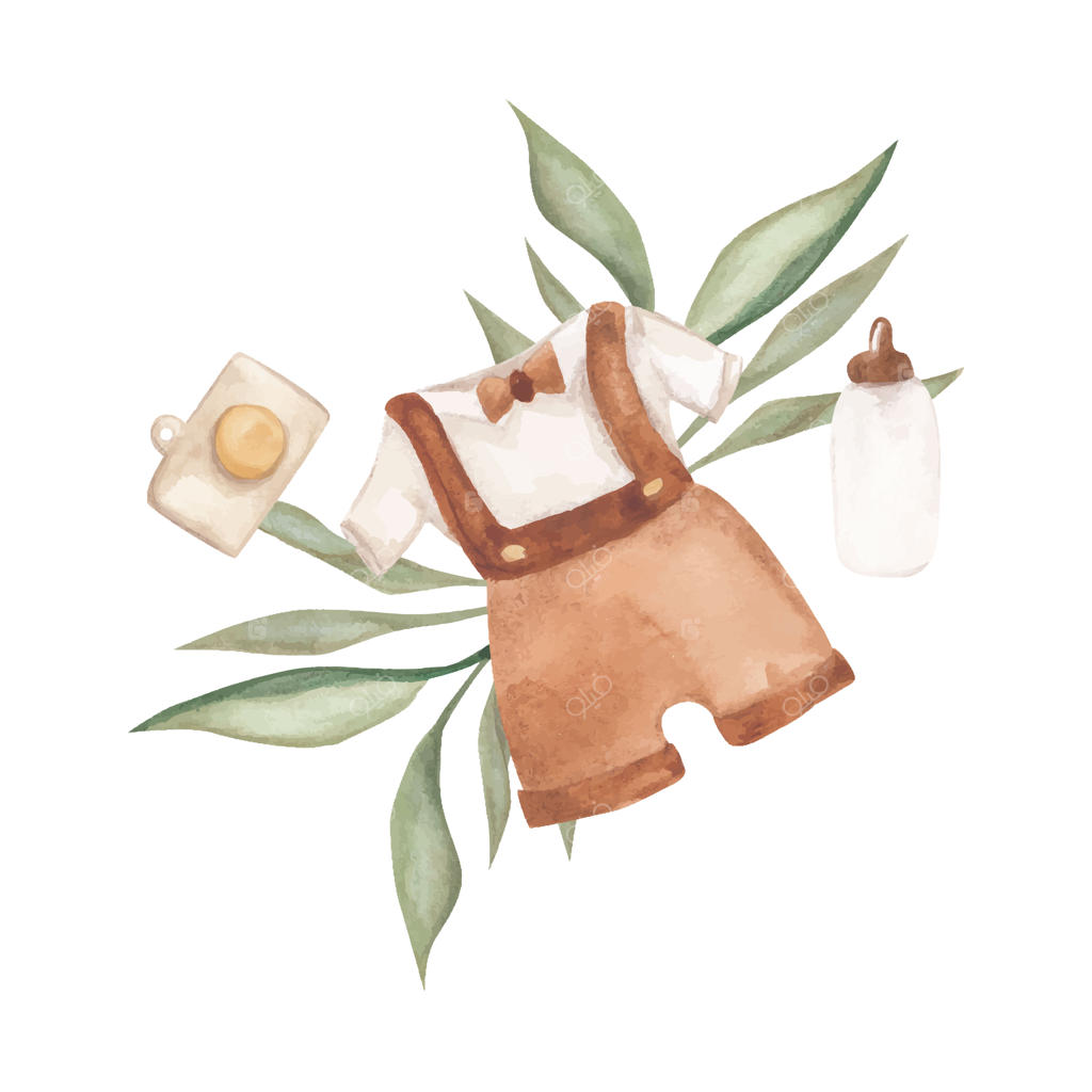 تصویر کلاسیک برای طراحی لباس نوزاد بوهو، مناسب جشن سیسمونی نوزاد