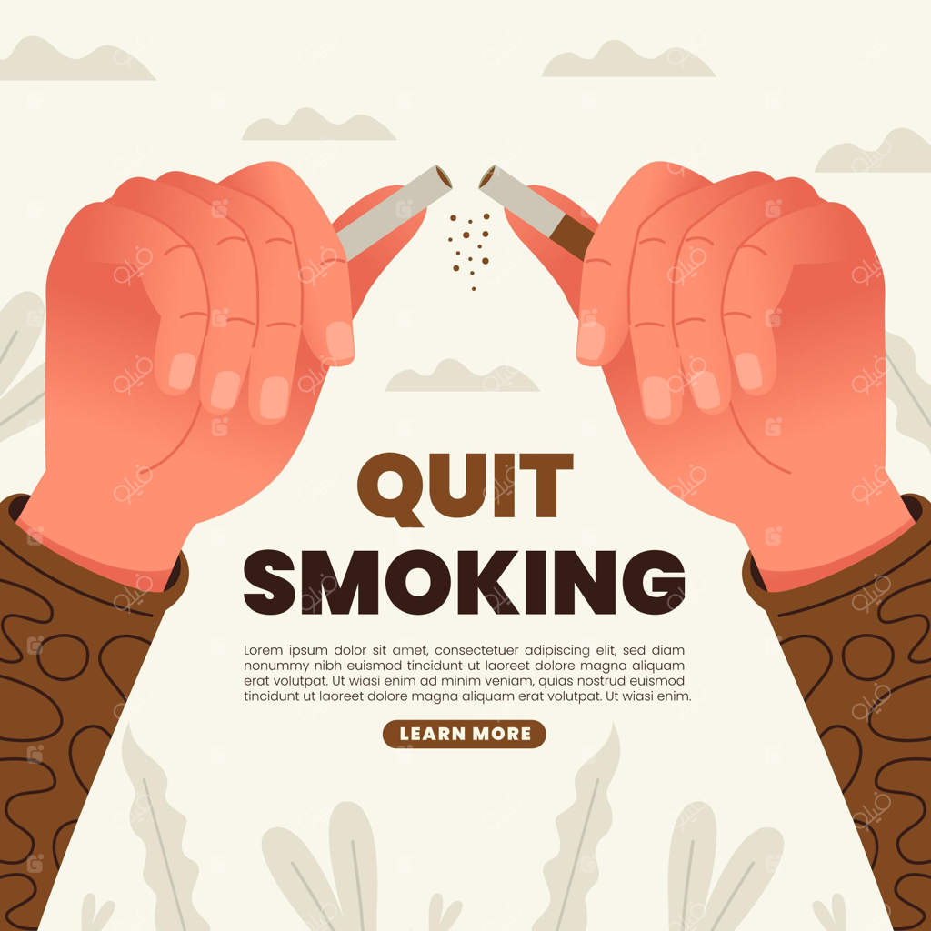 تصویر ترک سیگار توسط فرد