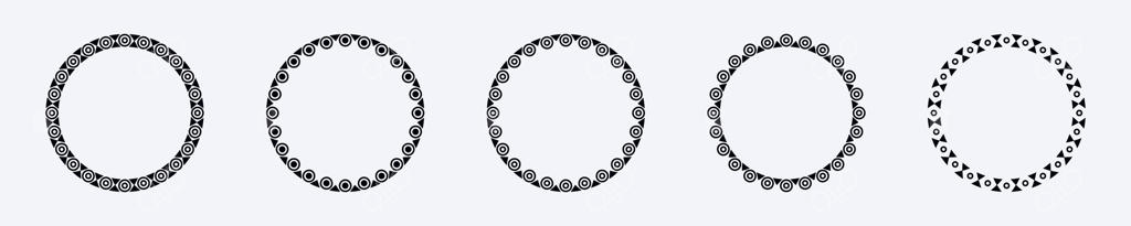 قاب‌های دایره‌ای قبیله‌ای آفریقایی برای پروژه‌های هنری و طراحی قومی