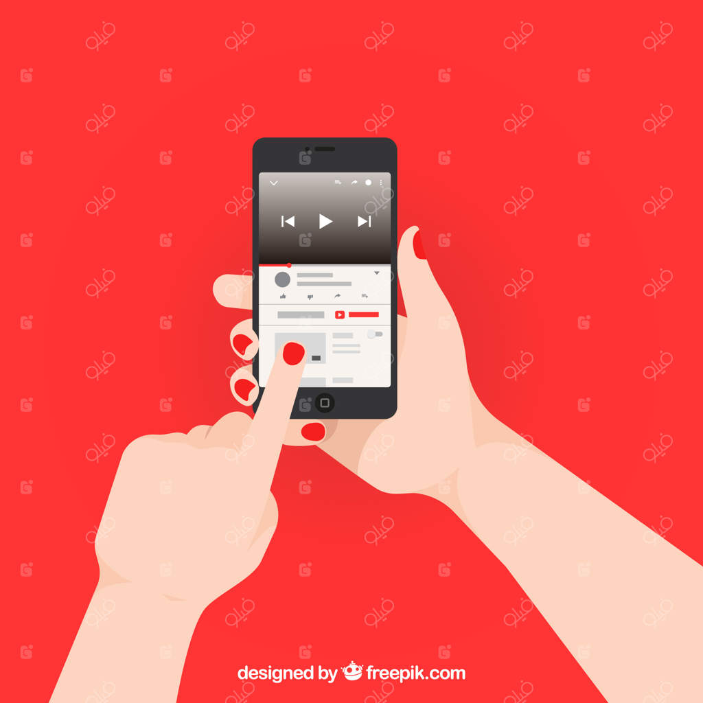 پخش‌کننده یوتیوب در دستگاهی با طراحی ساده و تخت