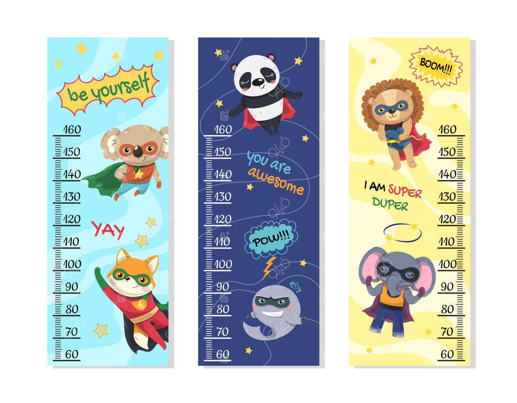 نمودار قد ابرقهرمانان