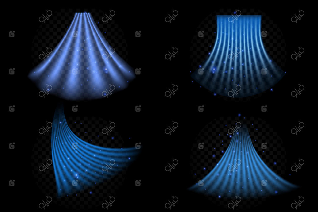 مجموعه جریان‌های هوای سرد با فلش: تصویری برای سیستم‌های تهویه و گرمایش.