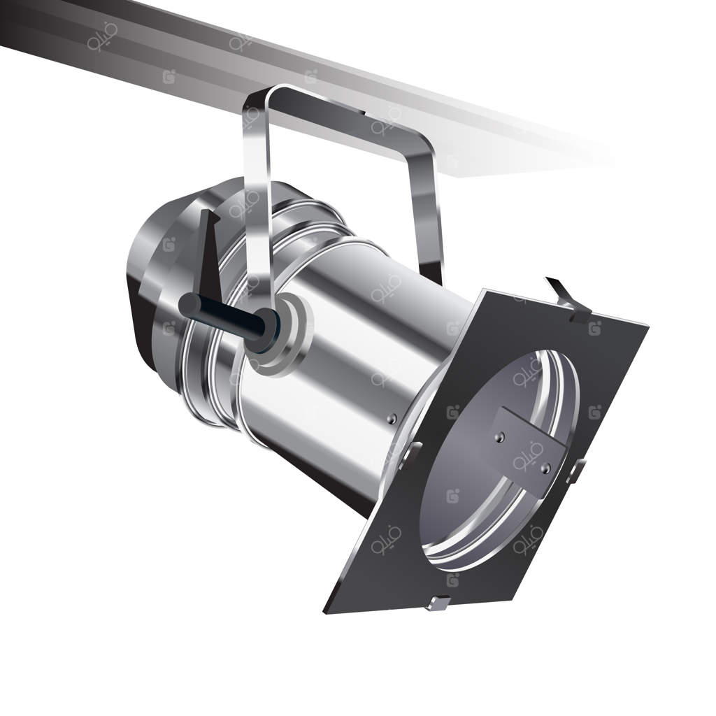 نورافکن واقعی، چراغ زیر شیروانی و نور استودیو. نورپردازی حرفه‌ای و پروژکتور استودیویی.