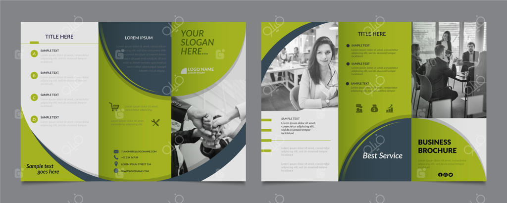 قالب بروشور سه‌لت‌نامه انتزاعی