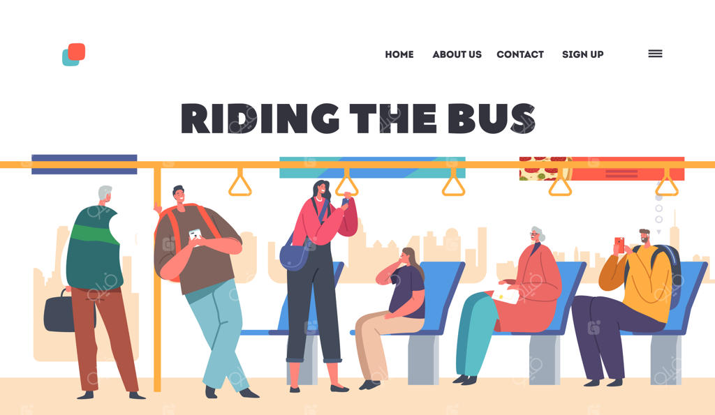 پترن صفحه فرود مسافران اتوبوس: گردشگران و شهروندان در حمل و نقل عمومی