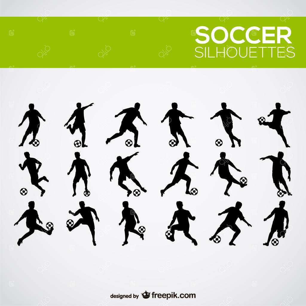 سایه‌های بازیکنان فوتبال