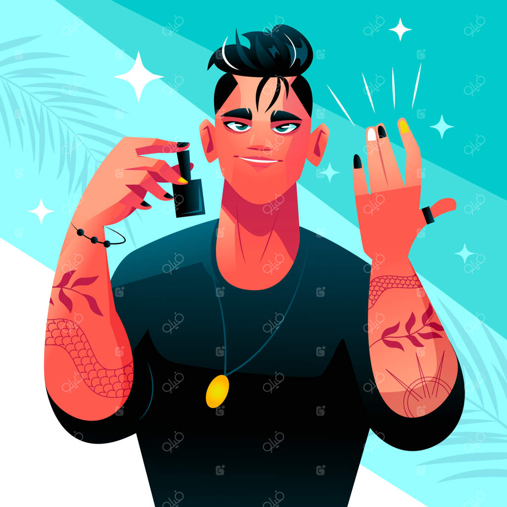 تصویرسازی گرادیان برای آرایش مردان