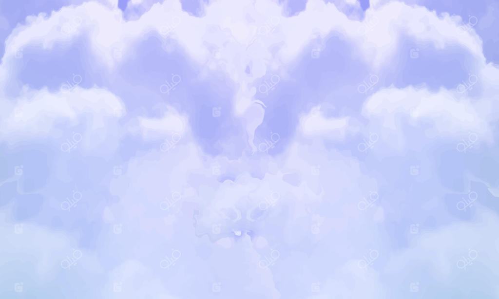 پس‌زمینه آبرنگی ابرهای آبی و سفید