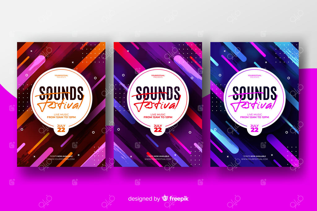 قالب پوستر جشنواره موسیقی انتزاعی