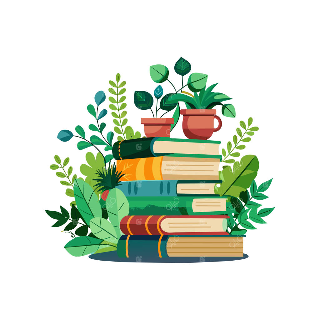 مفهوم تصویری پشته کتاب (وکتور)