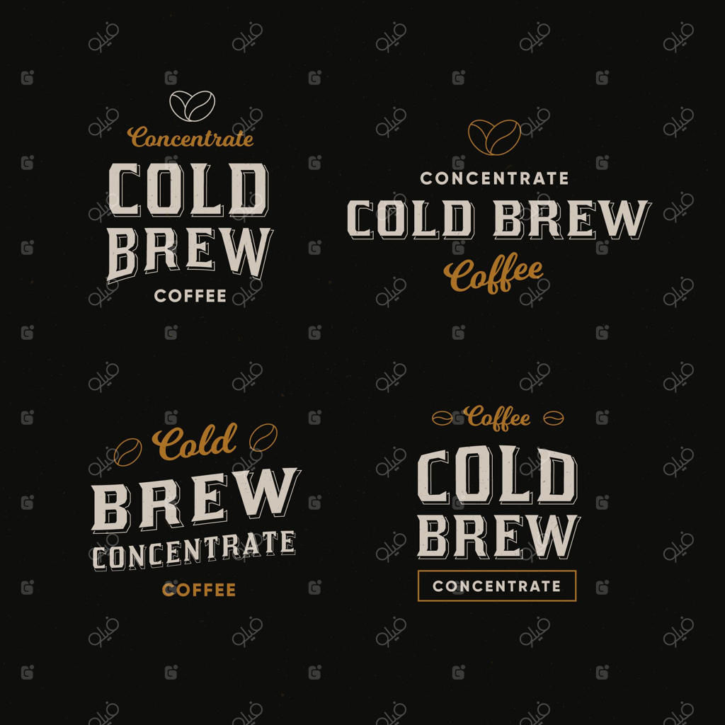 طرح‌های لوگو برای قهوه سرد دم