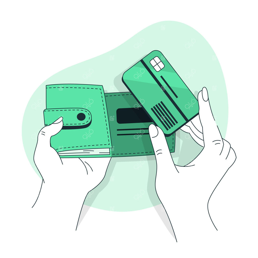 تصویرسازی مفهوم کیف پول