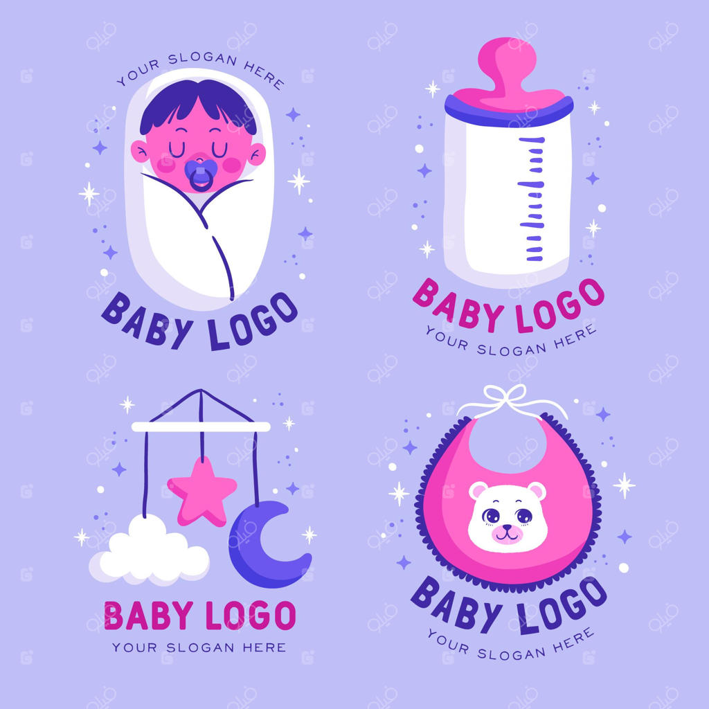 پترن مجموعه لوگوهای نوزاد