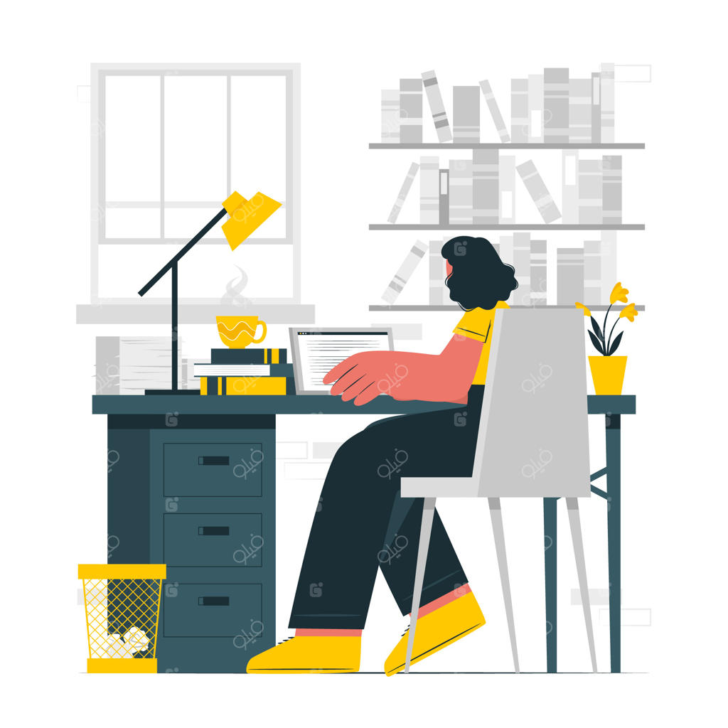 تصویرسازی مفهومی اتاق نویسندگی