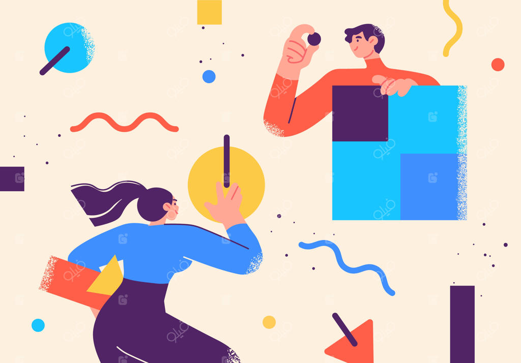 تصویرسازی افراد کسب‌وکار به سبک فلت: شخصیت‌ها، ارتباط و مفهوم کسب‌وکار غیررسمی