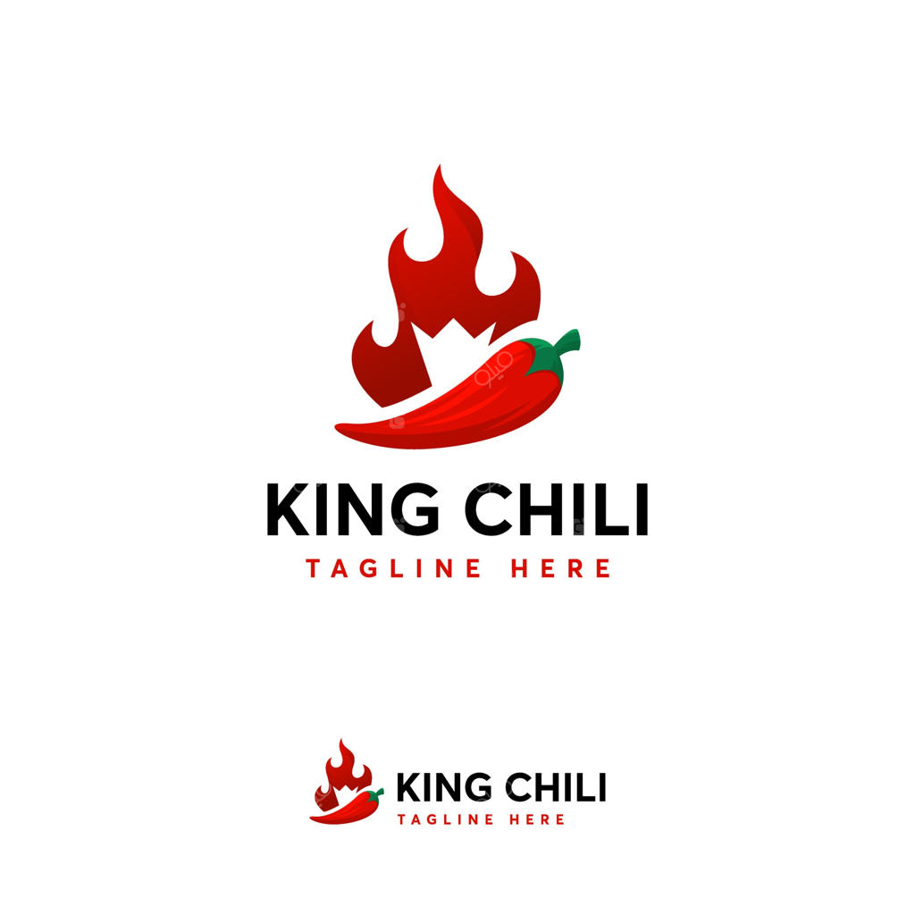 طرح‌های لوگوی فلفل تند، نماد آتشین فلفل چیلی، آیکون نماد غذای تند
