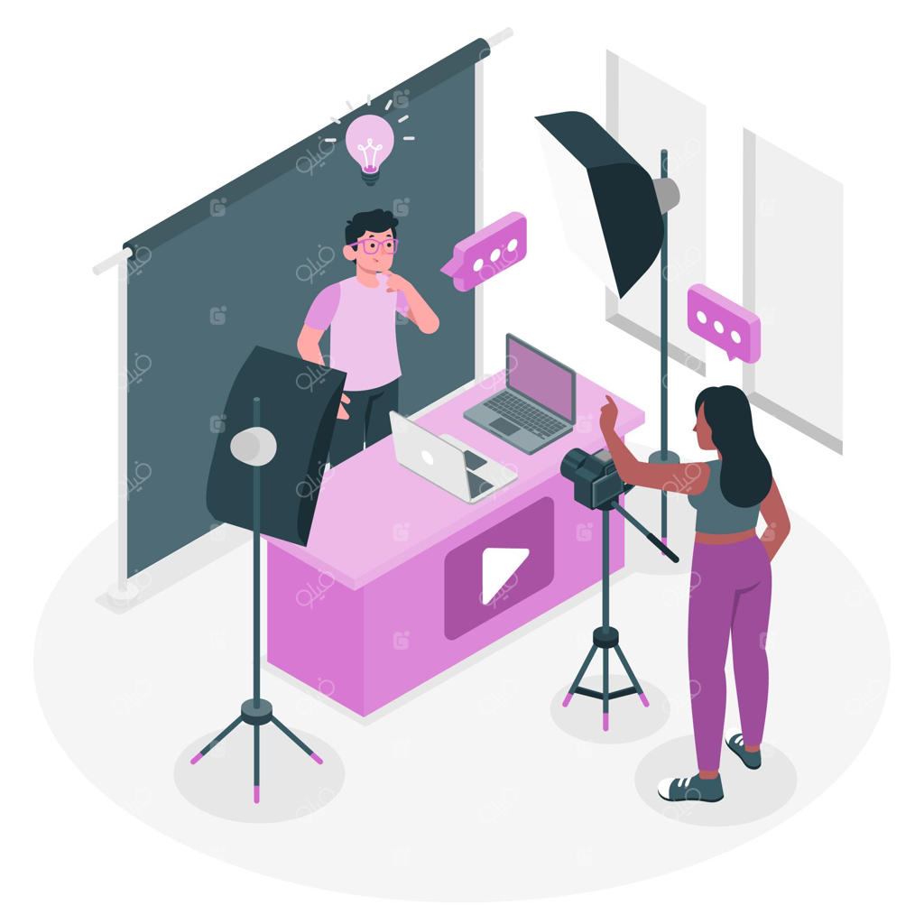 تصویرسازی مفهوم تولیدکننده محتوا