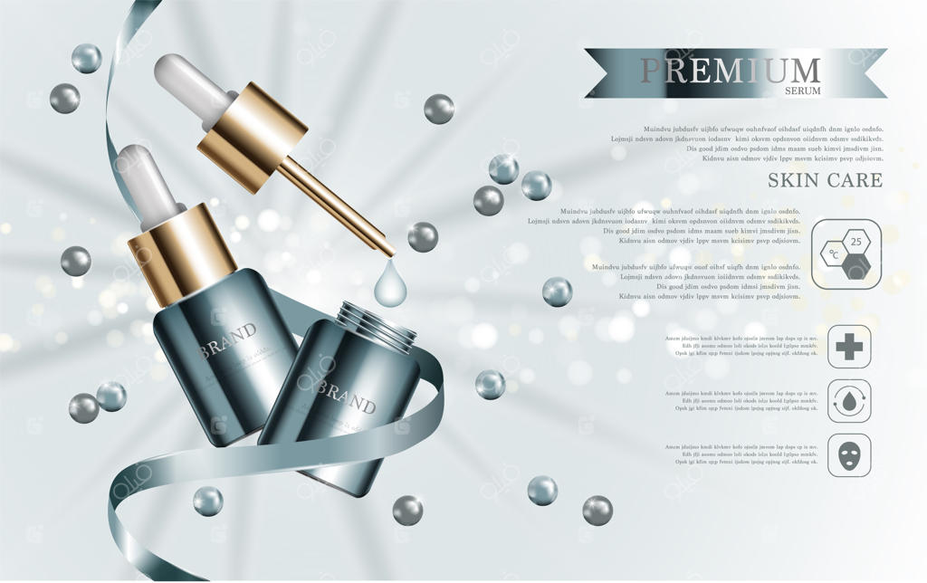 سرم آبرسان صورت: فروش ویژه سالانه و جشنواره‌ای با بطری ماسک سرم آبی و طلایی مجزا