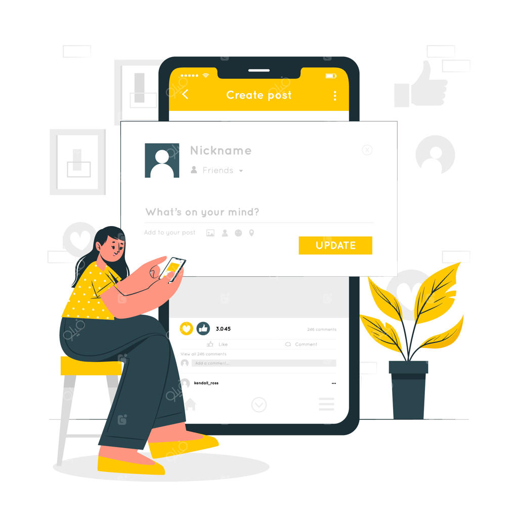 تصویرسازی مفهوم بروزرسانی وضعیت