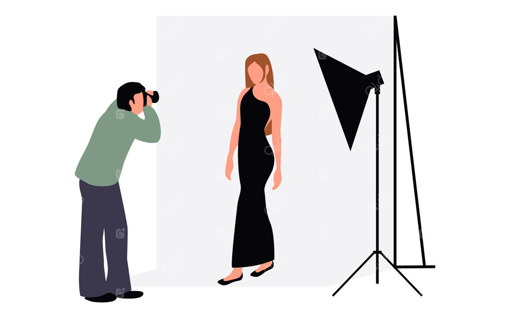 عکاسی حرفه‌ای از مدل‌های زن و مرد در حال ژست گرفتن