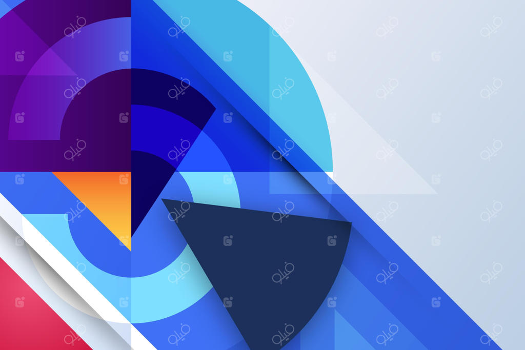 پس‌زمینه هندسی گرادینت چندرنگ