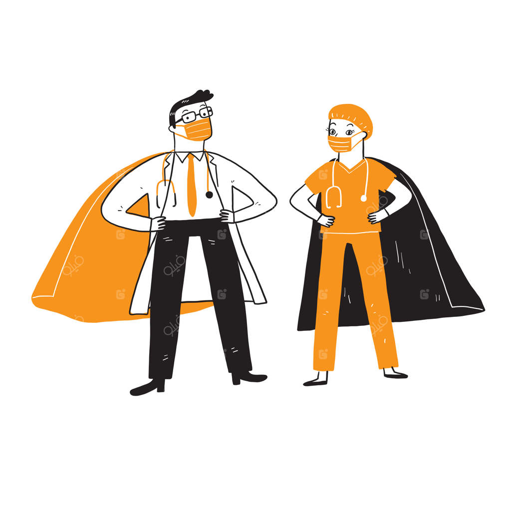 پزشک و پرستار به عنوان ابرقهرمانان، ویروس کرونا را شکست دادند