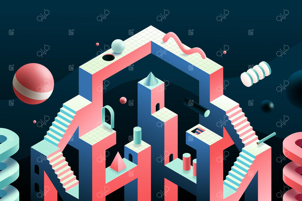 پس‌زمینه انتزاعی ایزومتریک