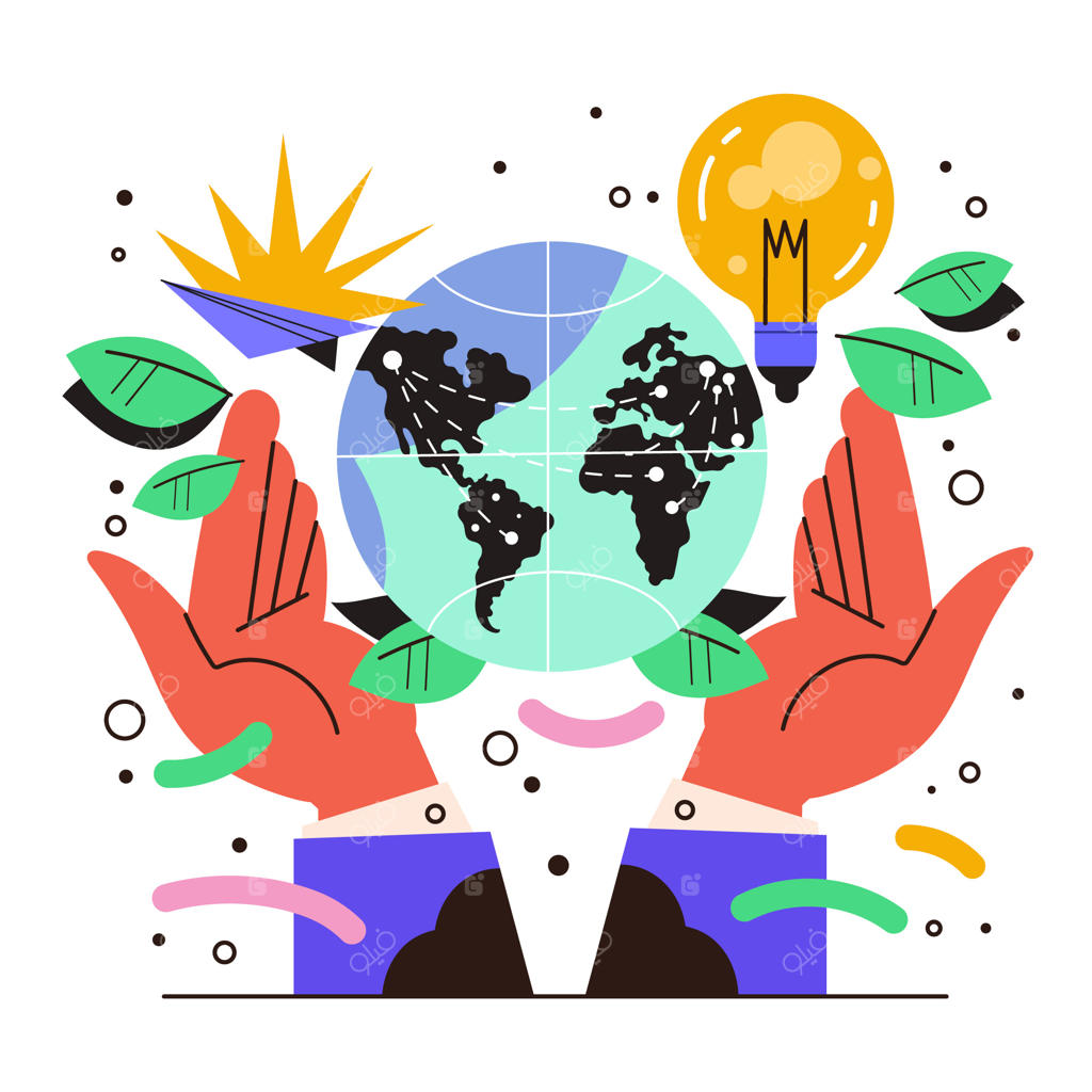 تصویرسازی اقتصاد جهانی با طراحی دستی