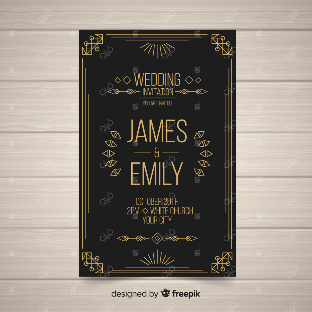 قالب عروسی با طراحی آرت دکو